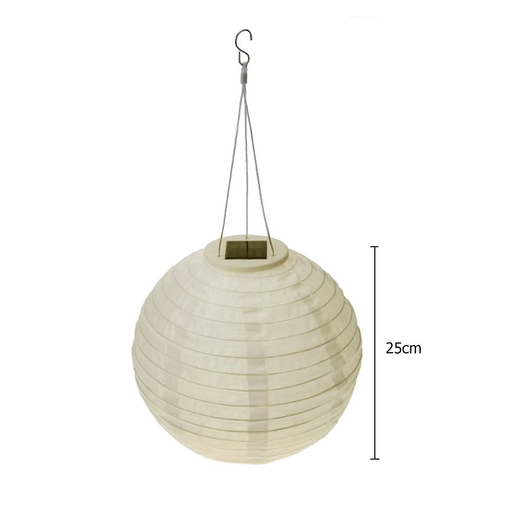 12-дюймовый цветной фонарь, водонепроницаемый, для украшения сада на открытом воздухе, праздничные принадлежности, нейлоновый, круглый, подвесной, светодиодный, на солнечной батарее