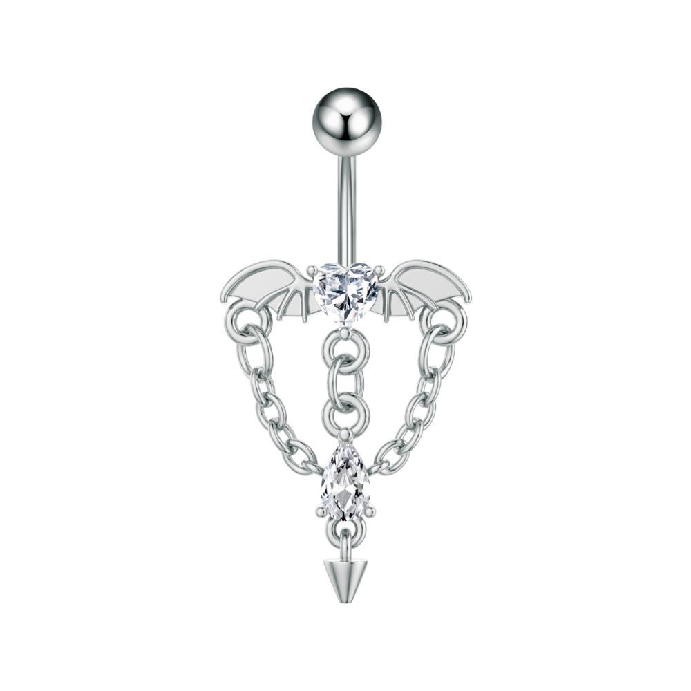 Elegant Crystal Ball Belly Button Rings Copper Shiny Body Jewelry New Gem Navel Piercing  Men