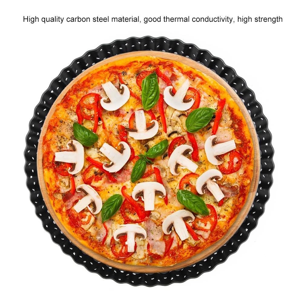 Бытовая утолщенная антипригарная форма для пиццы из углеродистой стали противень для выпечки кухонные принадлежности для выпечки(M (8in) )