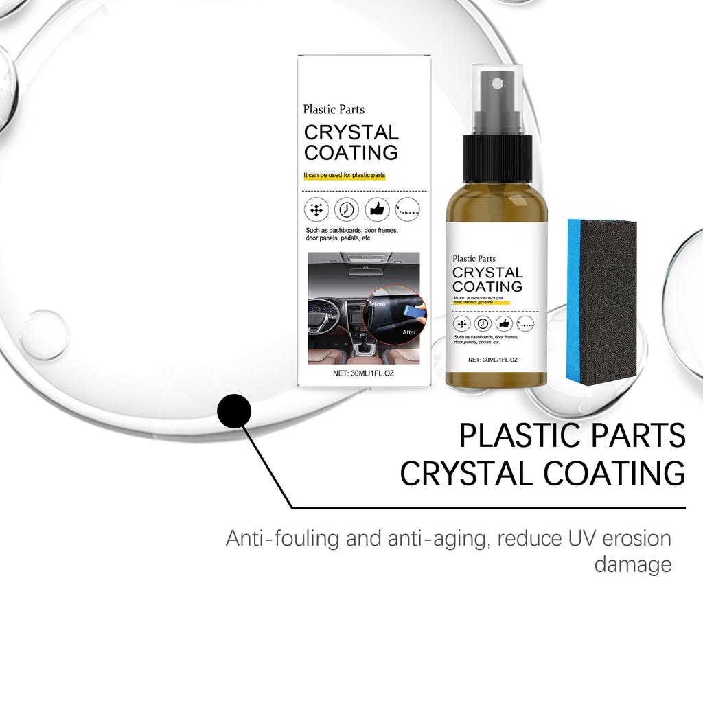 Пластиковое покрытие-спрей для автомобиля, Полировка приборной панели салона, Уход, Защита от пыли и Керамическое покрытие-спрей 30 мл