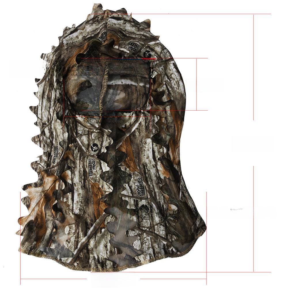 Маска для охоты LOOGU Bionic Camouflage Hunting Mask — дышащая, противомоскитная сетка для наблюдения за птицами, ночной рыбалки и активного отдыха