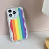 Ae93 Радужный художественный дизайн защитные чехлы для телефонов Apple iPhone 16 15 14 13 Pro Max 11 12 mini XR 7 8 6s Plus XS Max SE Wave TPU задняя крышка