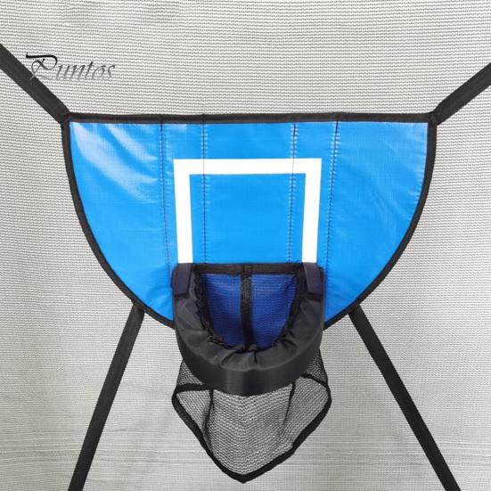 1 комплект баскетбольного кольца для батута с 3 мини-мячами, щитом и насосом, устойчивый к атмосферным воздействиям, легко собирается, детский спортивный развлекательный аксессуар для батута для