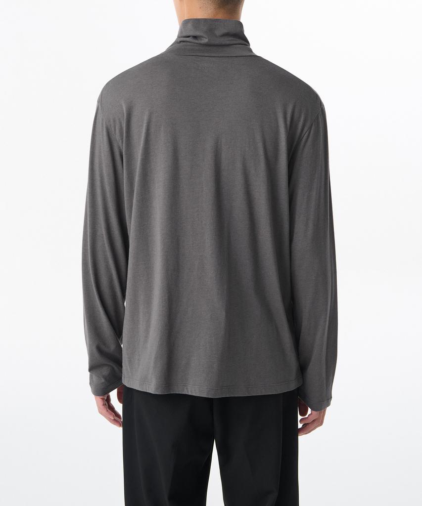 MUSINSA STANDARD Cr Turtleneck Long Sleeve T-Shirt [Gunmetal]