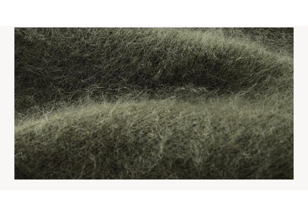 Elegant 14-Gauge Fuzzy Textured Cashmere Wool Sweater - Seamless Round Neck, Loose Fit, 4 Colors