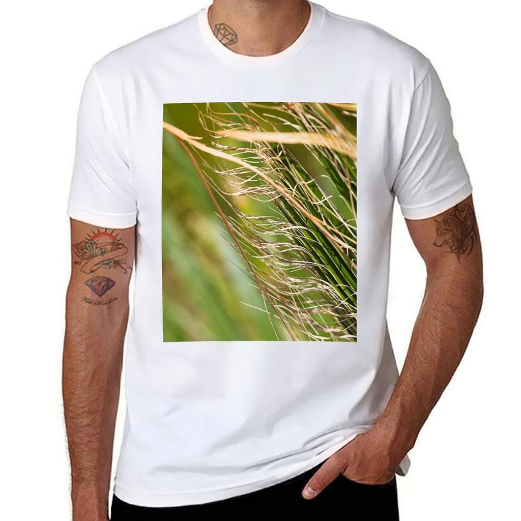 Fan Palm Soft Fibers Tshirt Casual Breathable Short Sleeve Top