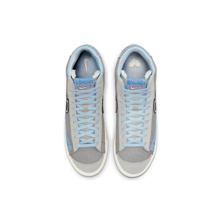 Nike Blazer Mid 77 Vintage Particle Grey Denim Men Sneakers Light-Smoke-Grey Light-Armoury-Blue Dark-Smoke-Grey DJ4648-073