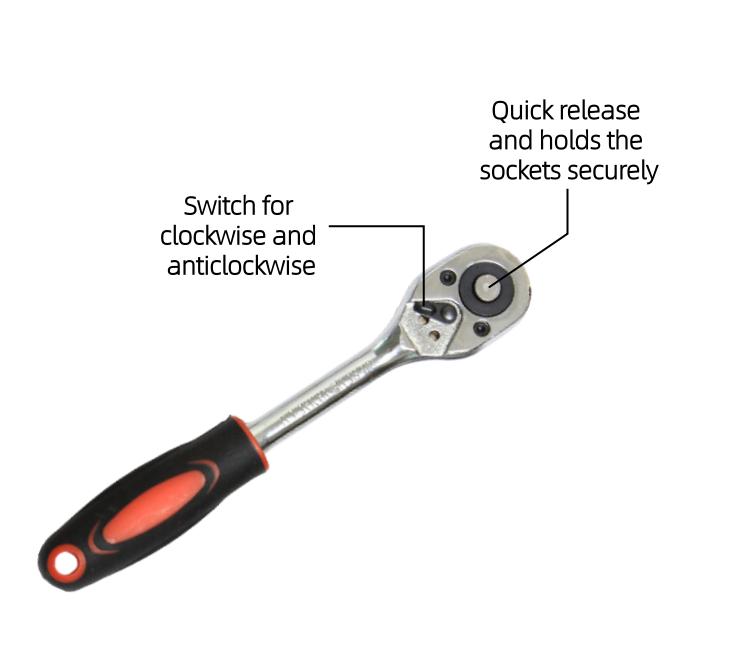 4-24mm Ratchet Socket Wrench Set Car Boat Motorcycle Bicycle Repairing Tool