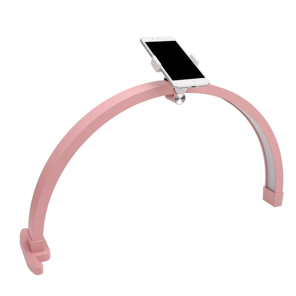 Half Moon Light for Nail 22 Inch 20W 1500LM 3200 To 5600K Foldable Half Moon Desk Lamp with Phone