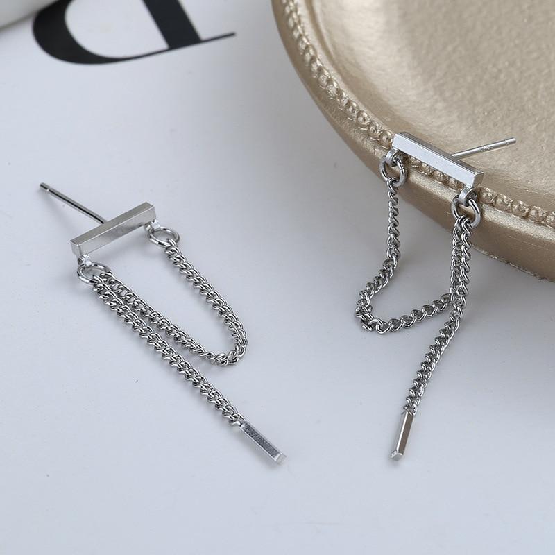 Серьги-гвоздики из стерлингового серебра 925 пробы с кисточками для пирсинга для женщин, вечерние ювелирные изделия, аксессуары для Pendientes Oorbellen Eh771