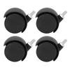 4pcs Swivel Caster Wheels 360 Degree Rolling Uniform Force Double Wheel Design Caster Wheels for Desks Cabinets Shelves