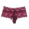 Сексуальные женские однотонные прозрачные бесшовные трусики с низкой талией, женские кружевные трусики с цветочным принтом на бедрах