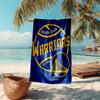 proof beach towel with Golden State Warriors logo pattern - soft,absorbent,quick-drying,machine washable - perfect for swimming,camping,bathing