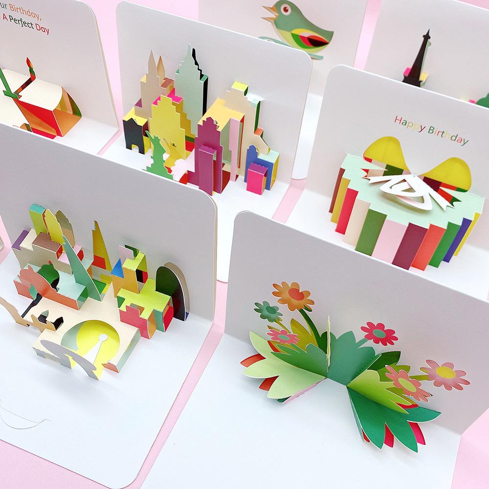 Square Pop-Up 3D Thank You Card for Kindergarten Graduation