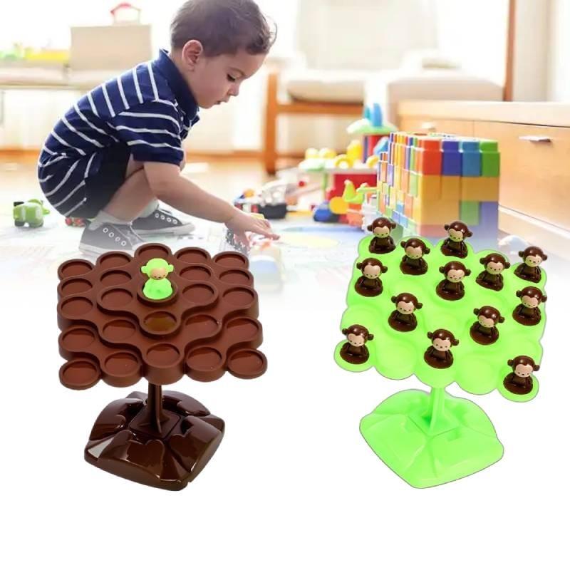Увлекательное Дерево Баланса с Обезьянками Интерактивная Игра на Баланс для Двоих Игрушка для Детей