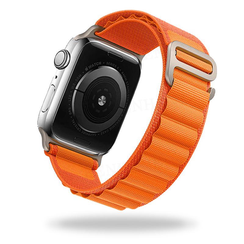 Ремешок Alpine Loop для Apple Watch ultra 45 мм, 41 мм, 44 мм, 40 мм, 49 мм, 42 мм, 38 мм, металлический браслет iWatch Ultra SE 8, 7, 6, 5, 4, нейлоновый ремешок