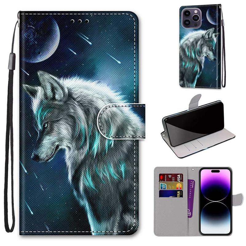 For Samsung A16 A36 Case Cat Tiger Animal Painted Wallet Phone Case for Samsung Galaxy A16 A26 A36 A56 5G Case Cover Funda Coque