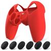 PlayVital Pure Series PS5 Controller Compatible Protective Silicone PS5 Controller Compatible Soft Rubber Grip Case with 6 Thumbstick Can Be Used On