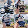 Navy Panda Army Plush Keyring Embroidered Details Animal Enthusiasts