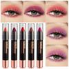 2 In 1 Shiny Metal Lipstick Eyeshadow Pen Pearlescent Eyeshadow Lip Liner Dual Purpose Crayon Long Lasting Lipstick Crayon Lip Makeup Eye Makeup