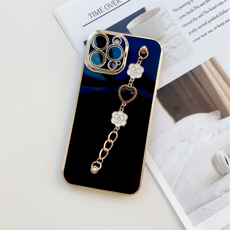 Мягкий силиконовый чехол для телефона Honor 9X 90 X6A X8B Redmi 12 13C 14C Note10 Note13 Note 14 Poco C65 C75 с браслетом Flower Love Gem Covers