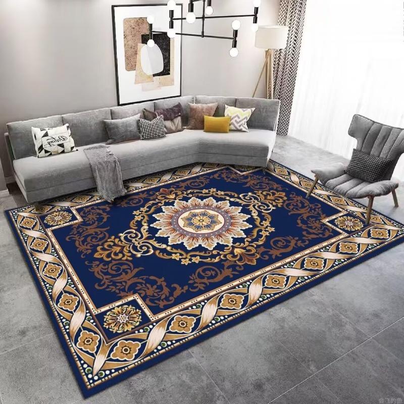 Богемный стиль Противоскользящий ковер Гостиная Легко чистить Большие ковры для комнаты Мягкий коврик для офисного дивана и стола Моющийся Складной Красивый