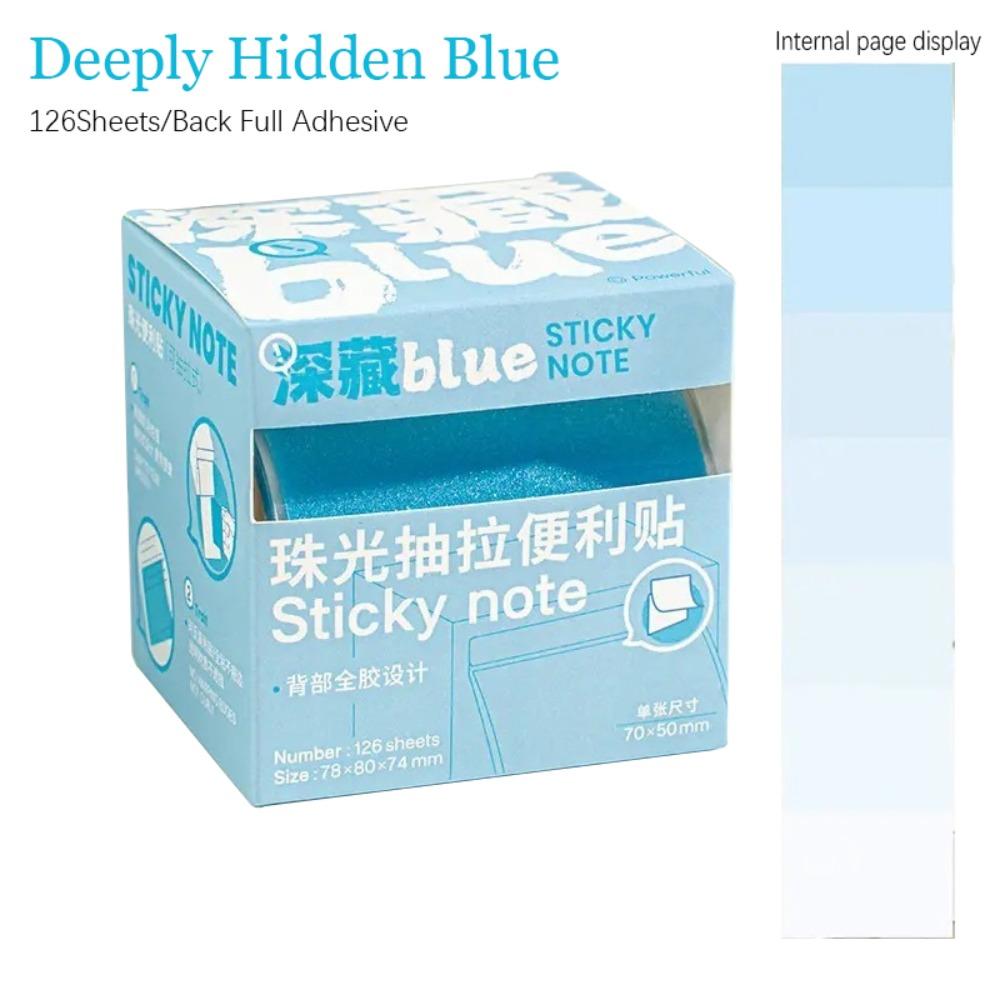 126Sheets Aesthetic Stationery Pull-Out Label Stickers Sticky Notes School Office