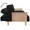 Black Fabric Sleeper Sofa with Armrests