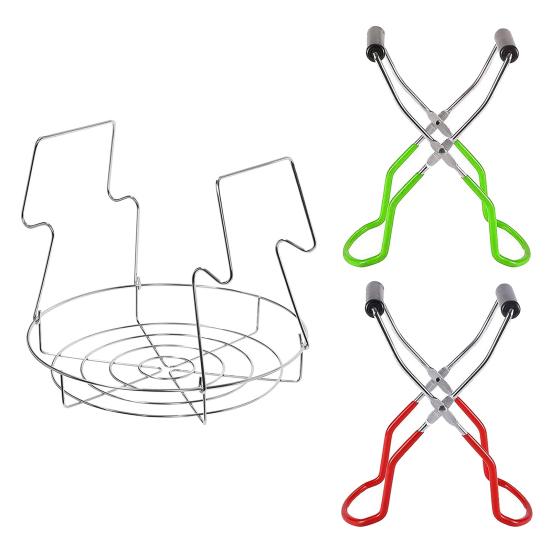 Подставка для консервных банок Нержавеющая сталь Подъемник для консервных банок Щипцы Пароварка для нагрева на плите Обычные Широкогорлые банки Мейсона