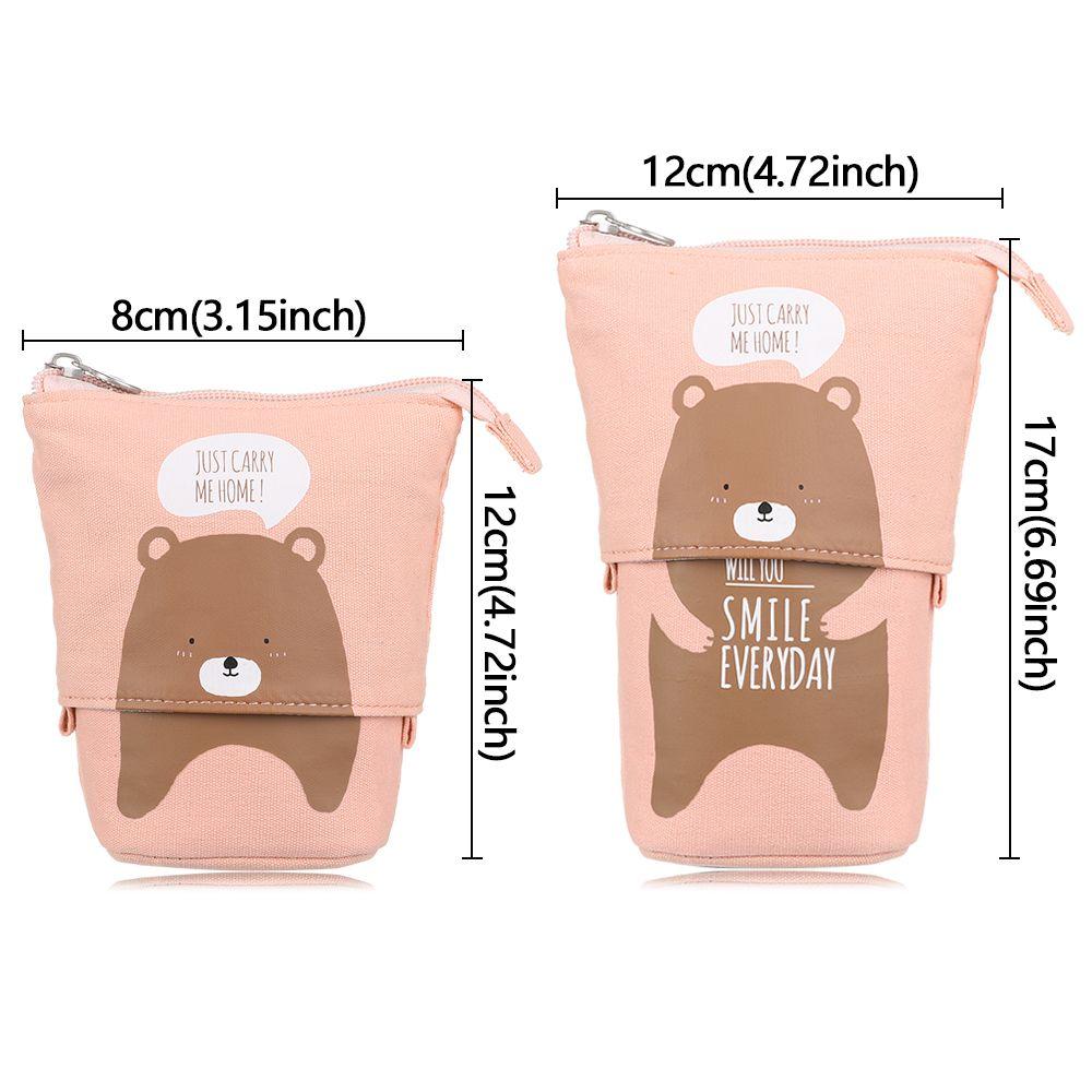 Fashion School Supplies Stationery Pencil Case Makeup Pouch Zipper Storage Box Flexible Pen Bag