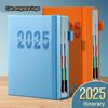 2025 Кожаный деловой планировщик с ремешком, студенческий 365-дневный ежедневный план, книга записей, блокнот, памятка