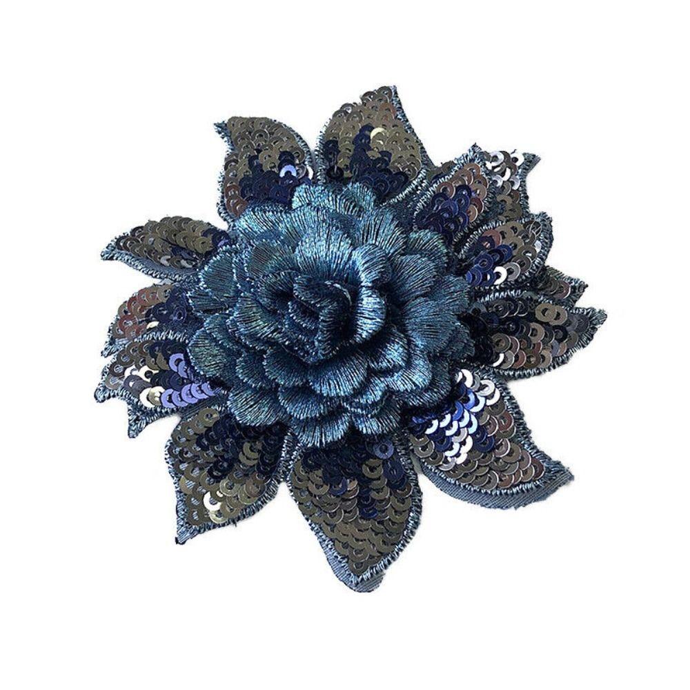 Sew Mesh Embroidery Flower Lace Patch Polyester Embroidered Fabric Stickers Clothing