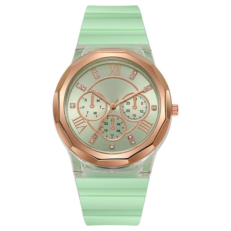 Student Style Silicone Watch For Women Ladies Casual Quartz With Sapphire Glass Dial