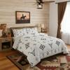 Erosebridal Western Aztec Comforter Set King Size, Boho Farmhouse Bedding Set for Kids Boys Teens Ethnic Southwest Bull Skull Cow Quilt Amer