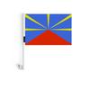 Drapeau Voiture - Réunion - 10 шт. - 14 x 21 см - Полиэстер - Оттиск лицевой/оборотной стороны