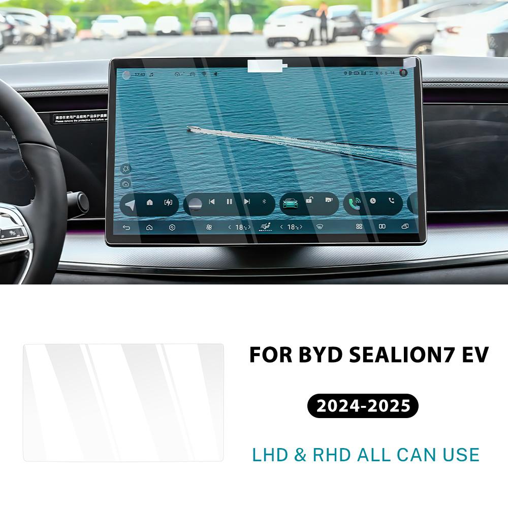 HD Закаленное стекло для BYD SEALION 7 EV 2024 2025 Панель консоли салона Защитная пленка для экрана навигации Защита от царапин Ремонт