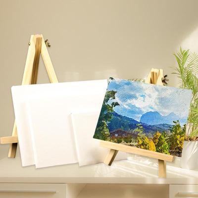 Детский мини набор для цифровой живописи маслом своими руками с мольбертом из массива дерева