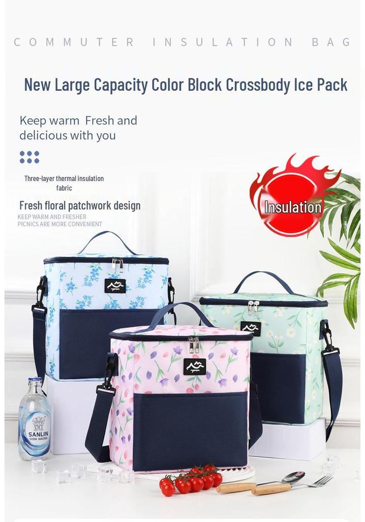 New Insulated Lunch Bag - Large Handheld Ice Bag for Outdoor, Work & School Food Preservation
