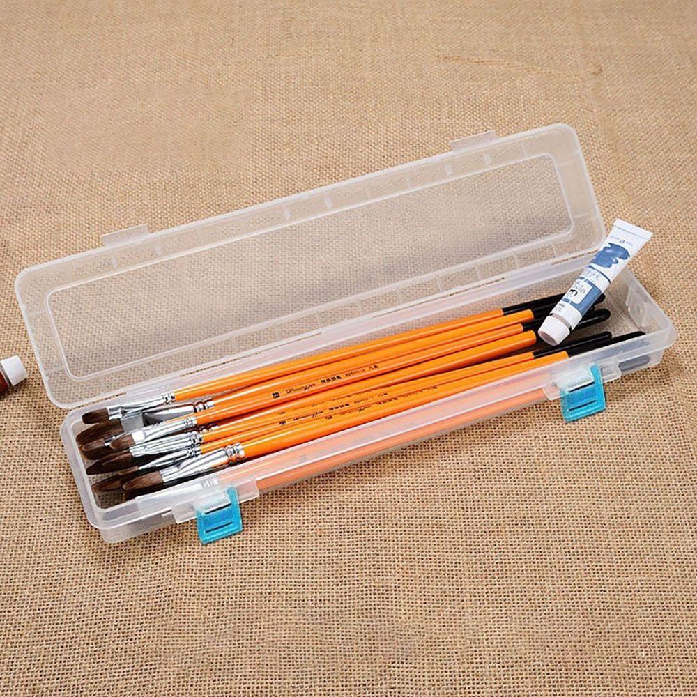 1 шт. Прозрачный контейнер для рисовальных инструментов для кистей, карандашей для рисования, акварельных ручек