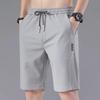 Men's 2023 Summer Ice Silk Quick-Dry Shorts: Casual, Loose, Elastic, Slim-Fit Pants