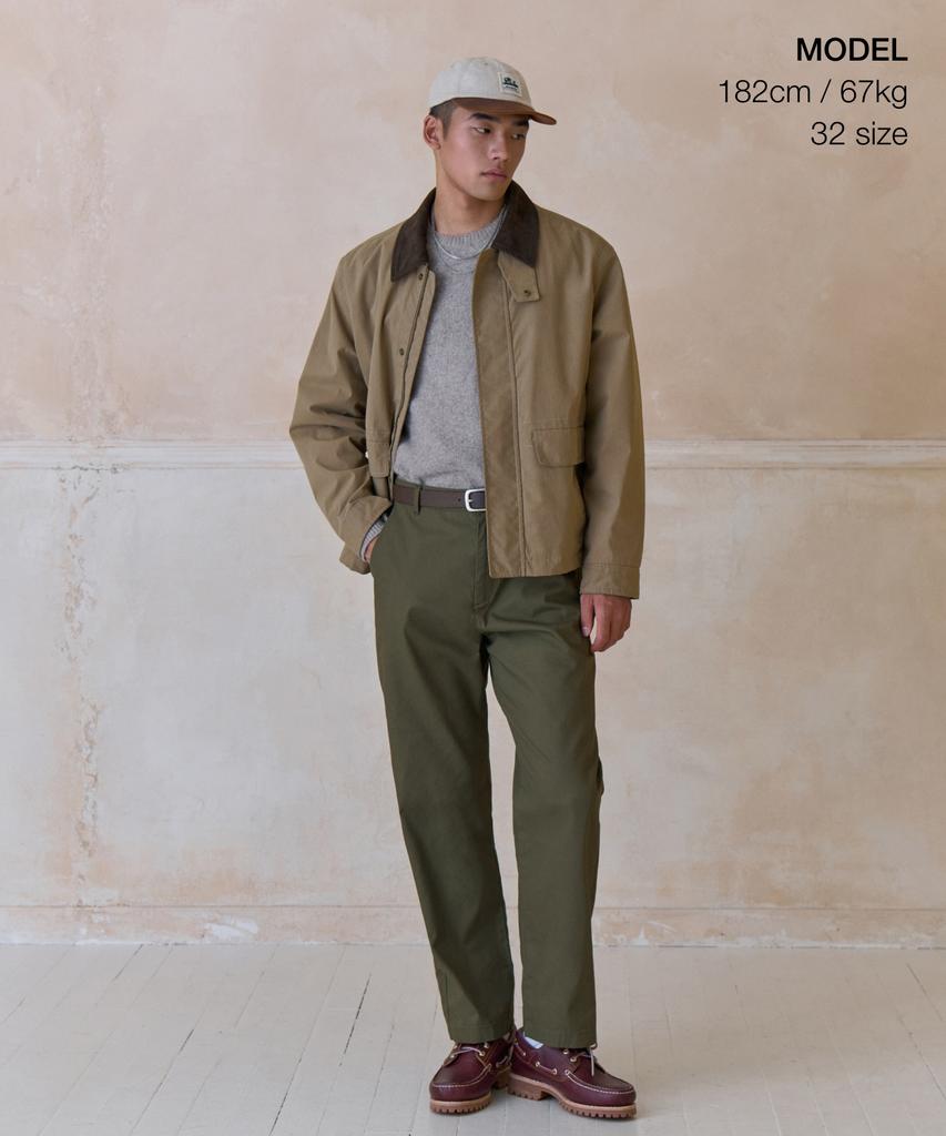 MUSINSA STANDARD [City Workers] Tapered Cotton Pants [Khaki]