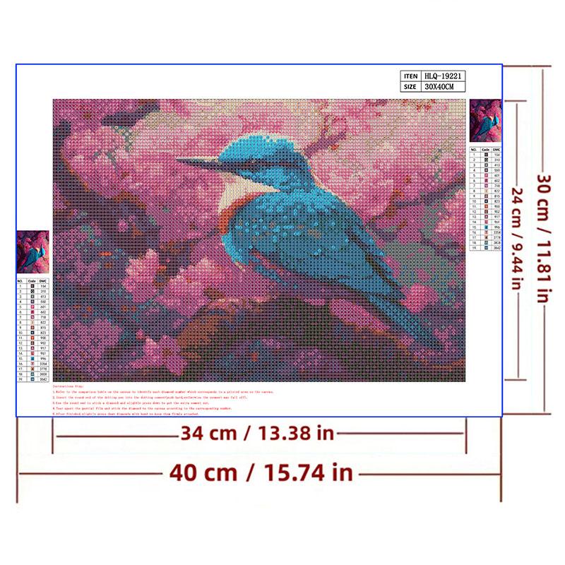 5d DIY Алмазная картина, вышивка крестом, животные, зимородок, цветы, алмазная вышивка, мозаика, полный круглый дрель, домашний декор, искусство