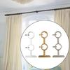 Double Curtain Rod Holder Towel Racks Support Fixing Closet Rod Support Accessories Wall Holder for Bedroom Home Bathroom Hotel
