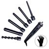 Multi-function LED 6-in-1 Curling Iron Egg Curling Iron 6pcs Replaceable Curling Tube Ceramic Gourd Tubes Hair Curler Ceramic Hair Rollers Set