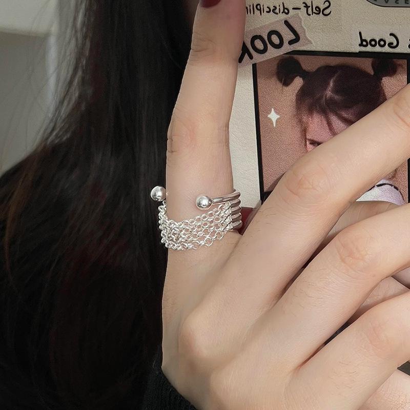 Кольцо из стерлингового серебра 925 пробы с неровным жемчугом - Женское стильное минималистичное кольцо с открытым дизайном