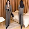 Модный зимний женский хлопковый костюм Теплая толстая куртка с подкладкой Брюки Набор из двух предметов Приталенный Стильный наряд