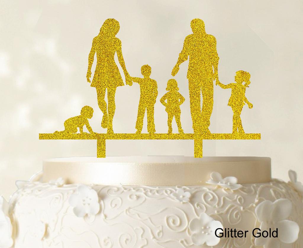 Персонализированный семейный торт Топпер на заказ силуэт свадебный торт Топпер украшения торта доступен вариант 6 "-7" дюймов