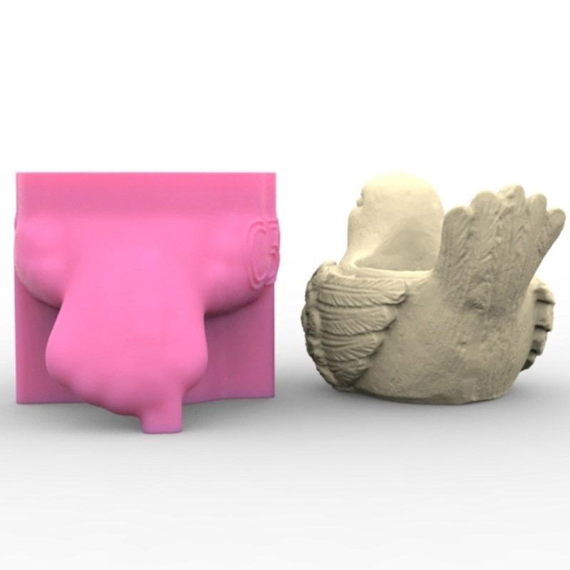 Silicone Candle Holder Moulds Bird Shaped Candle Cup Molds Candle Stand Moulds Perfect Gift for DIY Crafts Enthusiasts