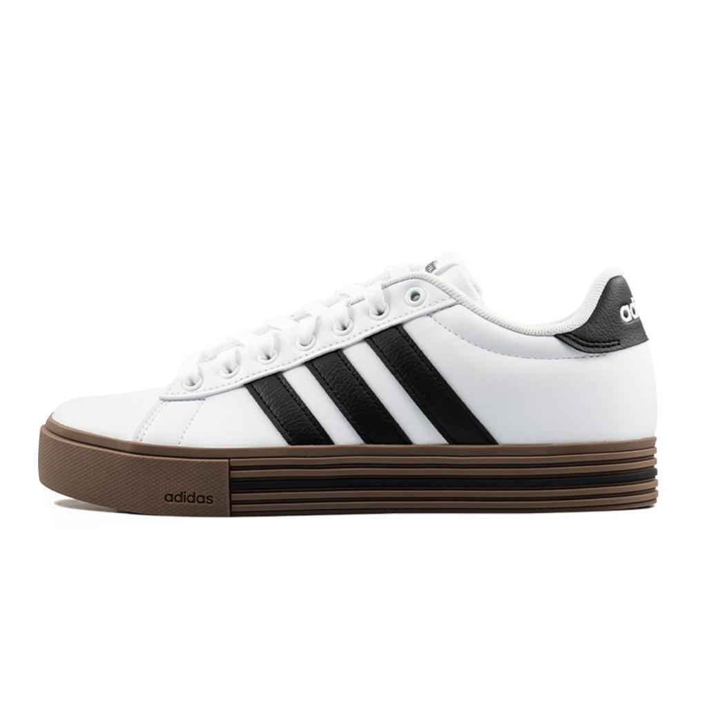 Adidas Daily 4.0 Abrasion Resistant Slip Resistant Low top Skateboard Shoes Unisex White Black JR0077(Team51-)