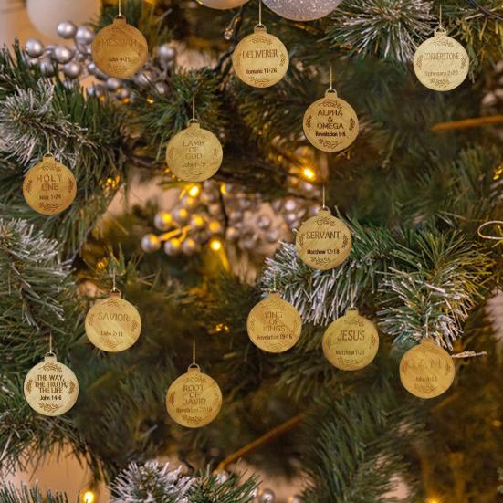 25 шт. Имена Иисуса Подвесные таблички Деревянные Винтажные Домашние Офисные Рождественские Елки Подвесные